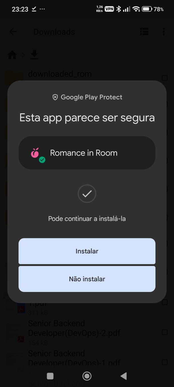 Google Play Protect — app segura, instalar